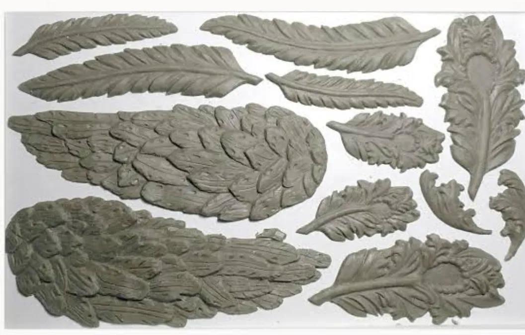 Wings and Feathers 15x25 cm Decor Moulds (Dekor Kalıbı)