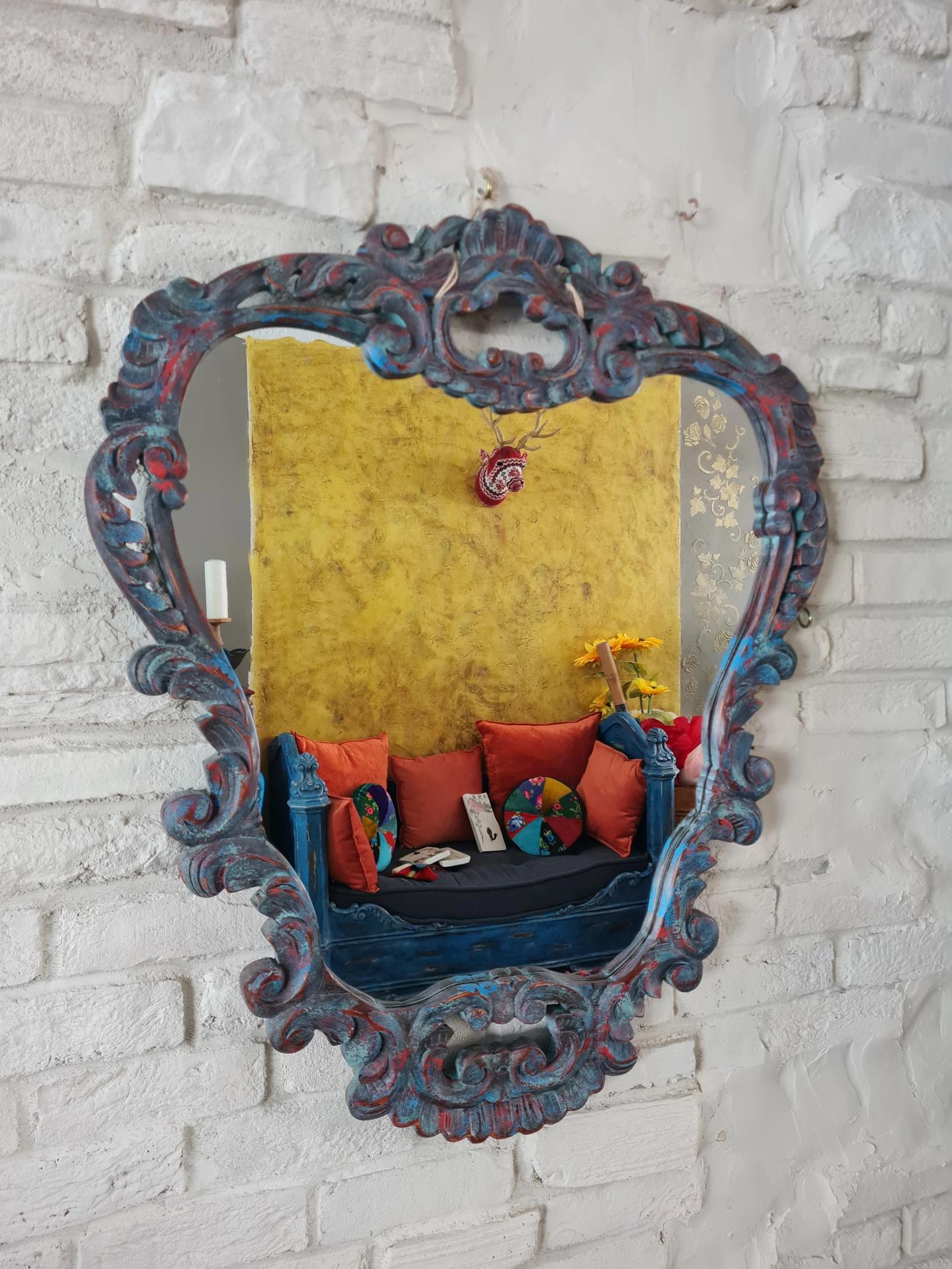 Çok Renkli Vintage Ayna