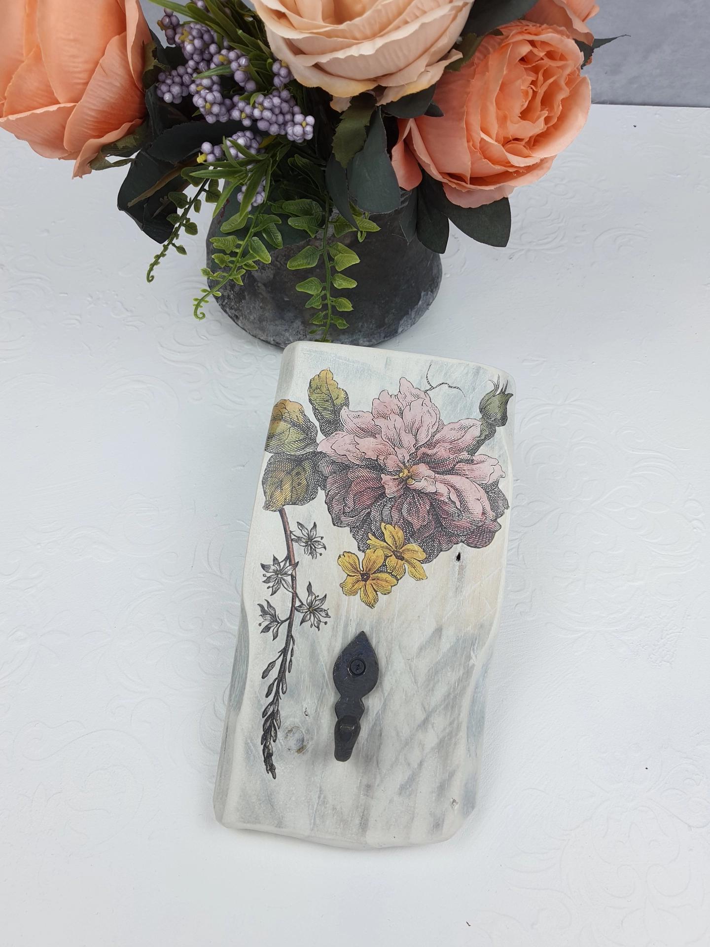 Masif Ahşap Beyaz Askı - tekli #2