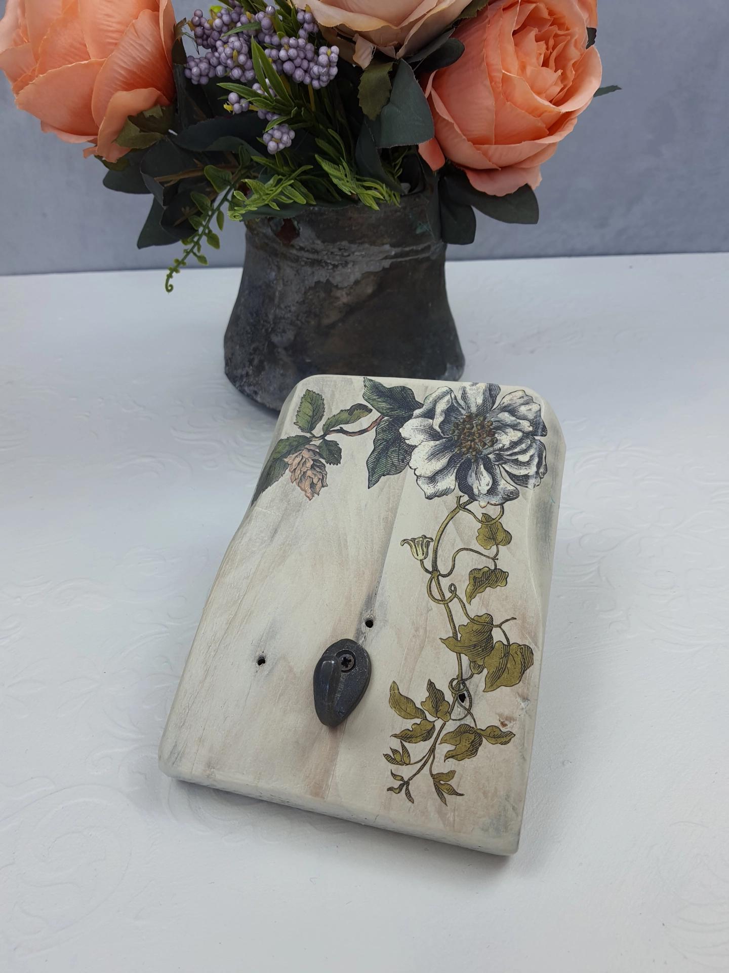 Masif Ahşap Beyaz Askı - tekli #3